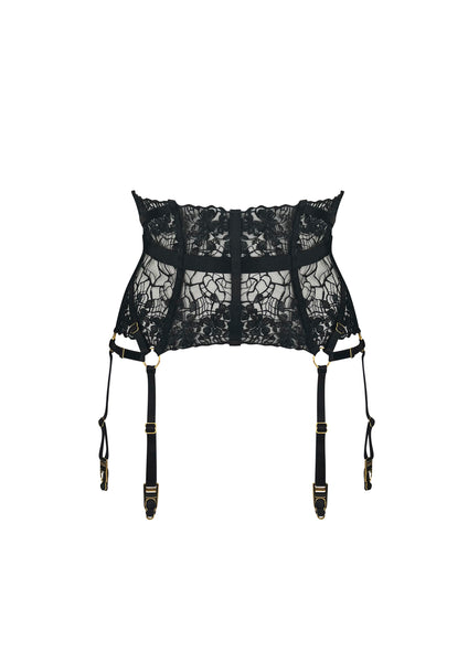 sparkly garter belt STM-11152X, Plus Size Cross-dye Lace Garter Belt main image 1