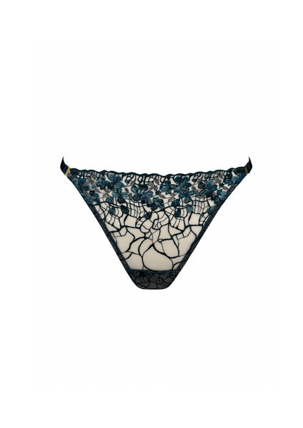 Bordelle Luxury Underwear Amela Thong Teal                          –        Bordelle Europe          