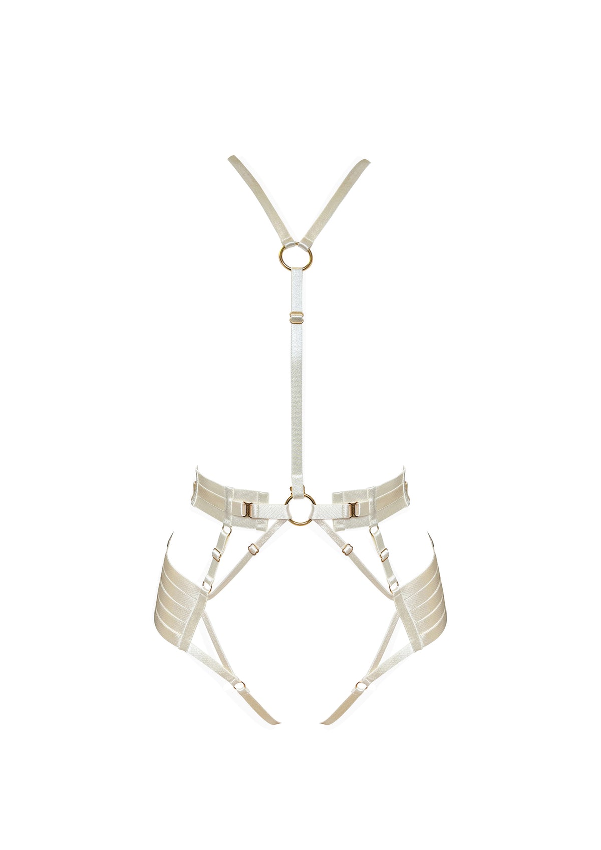 Bordelle Luxury Underwear Accessory Signature Strap Body Harness Cream ...