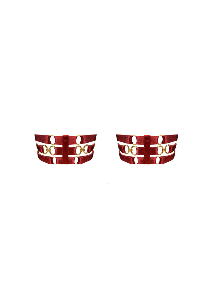 Kleio Strumpfbänder mit drei Bändern (Paar) 