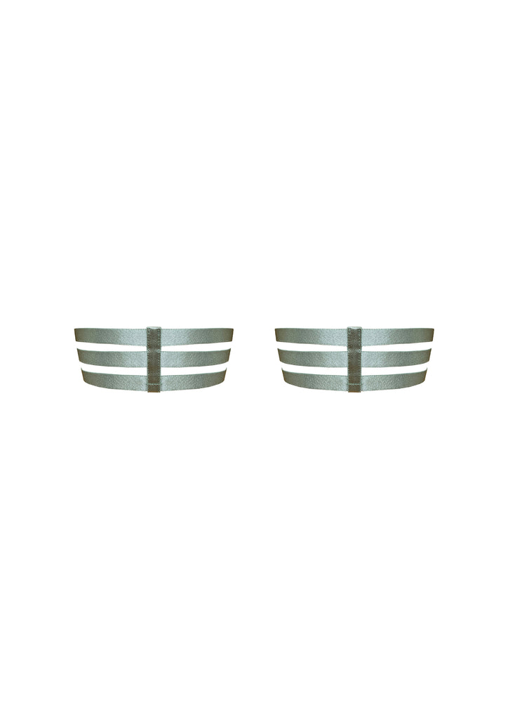 Strumpfbänder mit drei Bändern (Paar) 